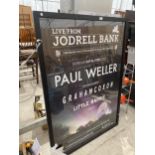 A LARGE FRAMED JODRELL BANK CONCERT POSTER