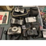 A MIXED LOT OF CAMERAS, PENTAX, SONY, ETC