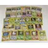 A COLLECTION OF 1999 POKEMON BASE SET CARDS, 1ST EDITION HOLO MACHAMP AND OTHER HOLOS, RAICHU,