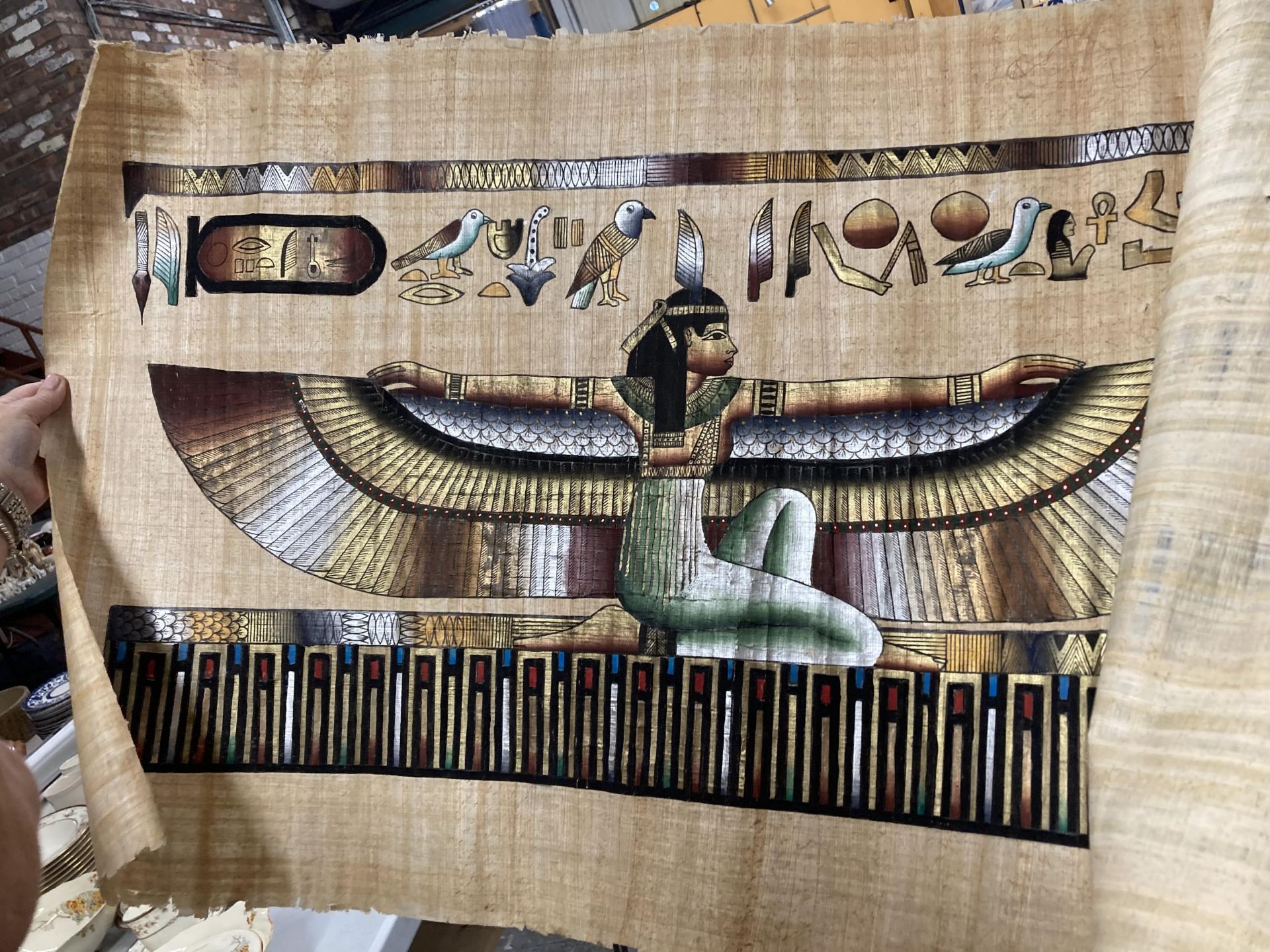 TWO EGYPTIAN PRINTS ON PAPYRUS - Bild 3 aus 3