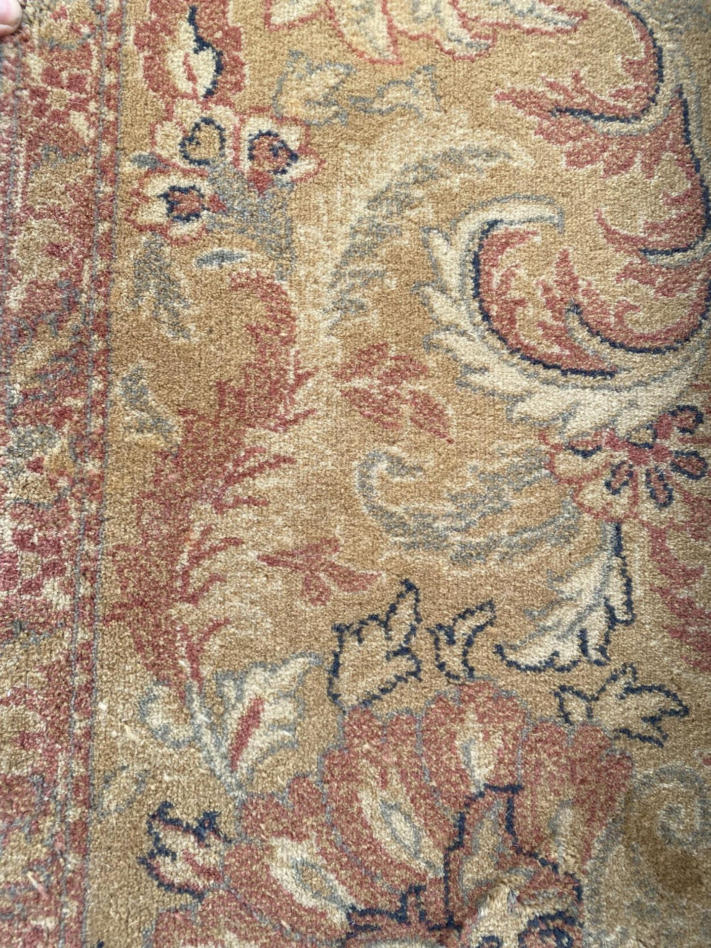 A LARGE CREAM PATTERNED RUG - Image 3 of 3