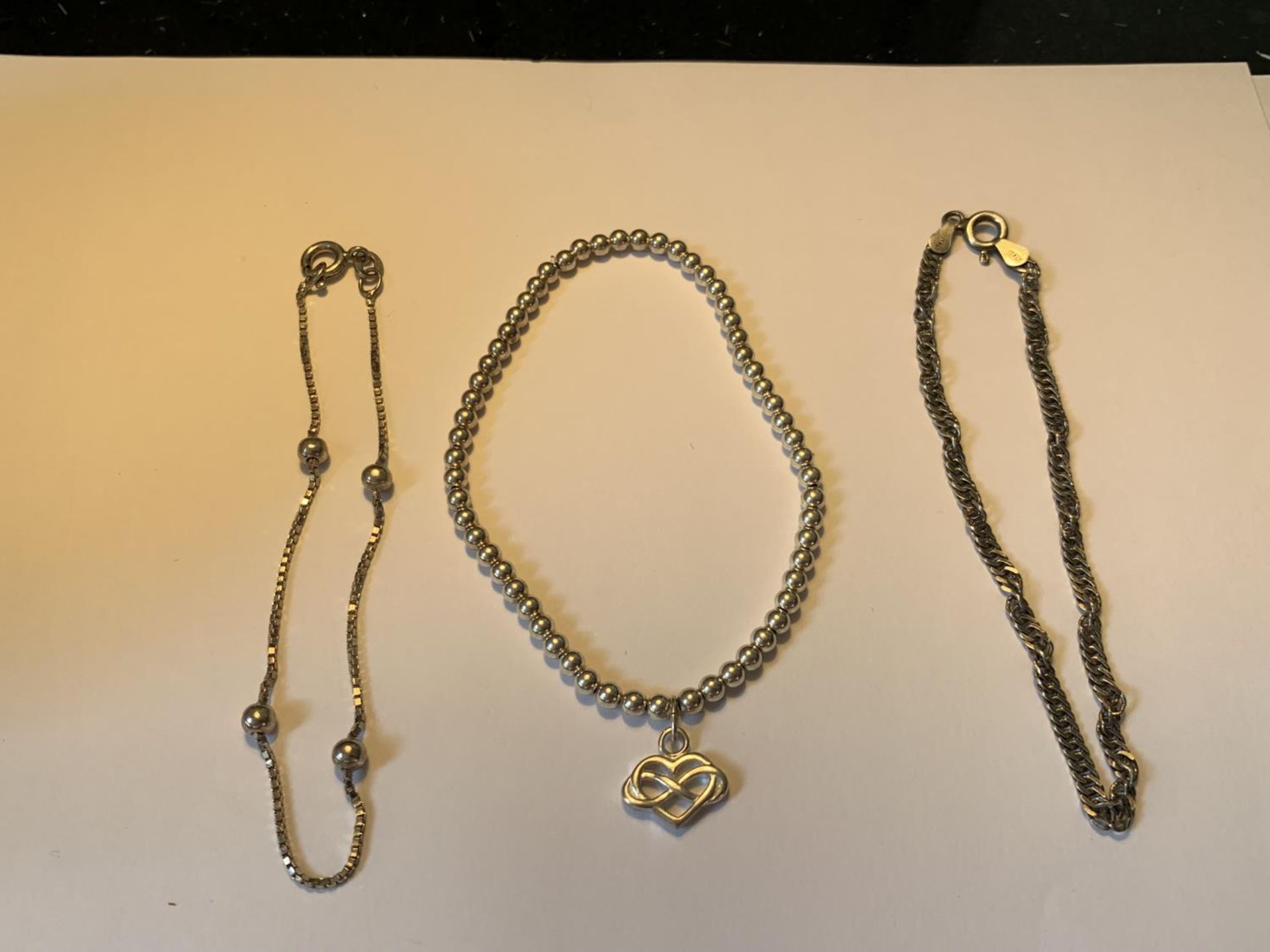 SIX SILVER BRACELETS - Image 2 of 3