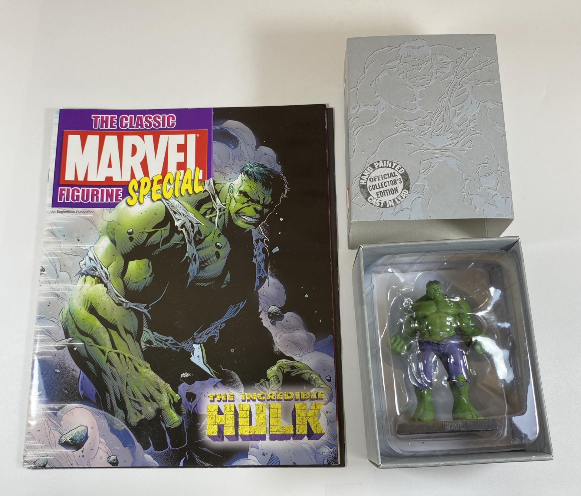 A BOXED THE CLASSIC MARVEL COLLECTION SPECIAL FIGURE - 'THE INCREDIBLE HULK' , WITH MAGAZINE