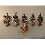 ELEVEN DEL PRADO DIE CAST FIGURES OF FRENCH SOLDIERS TO INCLUDE TEN NAPOLEONIC ERA AND ONE BATTLE