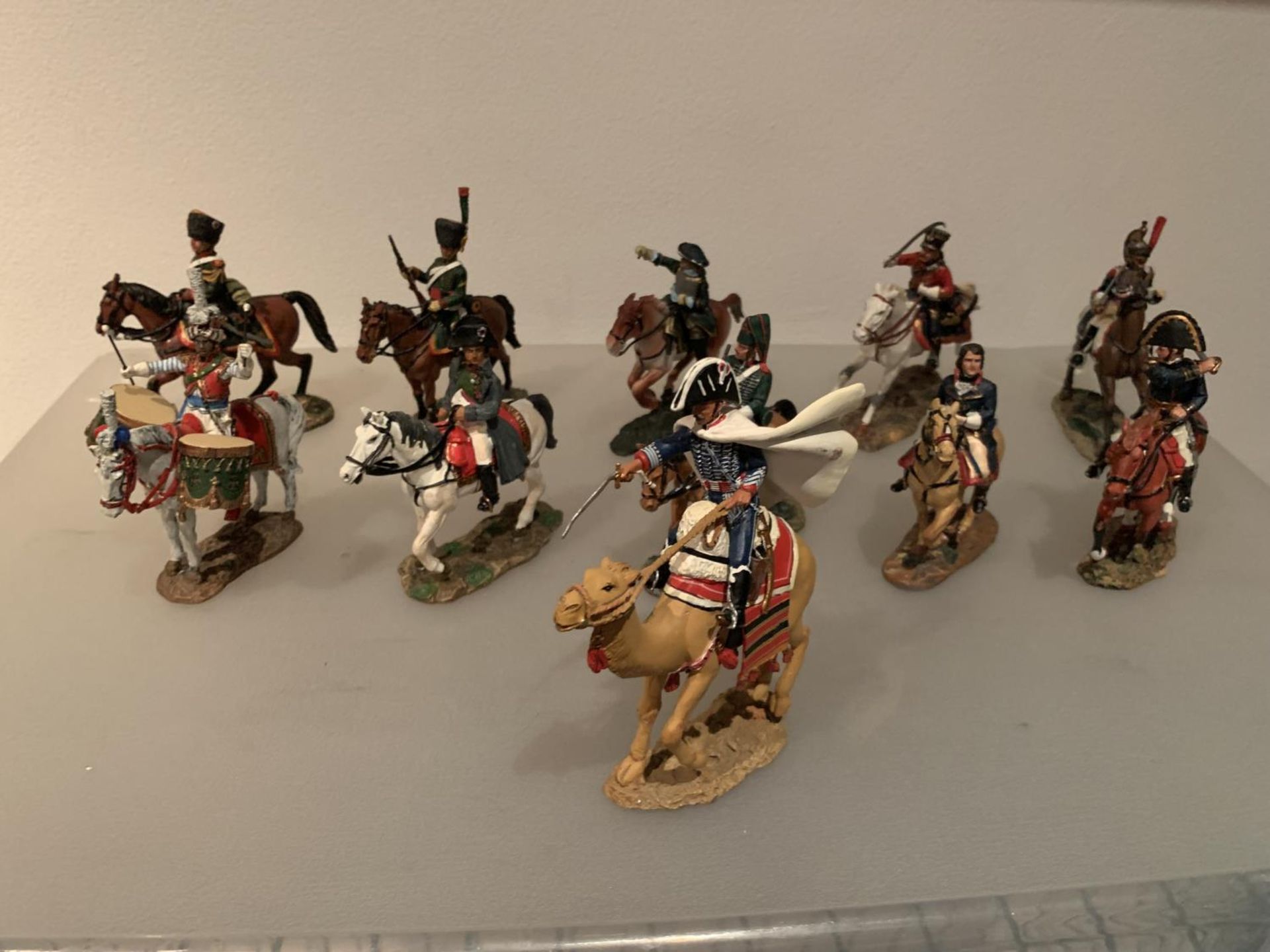 ELEVEN DEL PRADO DIE CAST FIGURES OF FRENCH SOLDIERS TO INCLUDE TEN NAPOLEONIC ERA AND ONE BATTLE