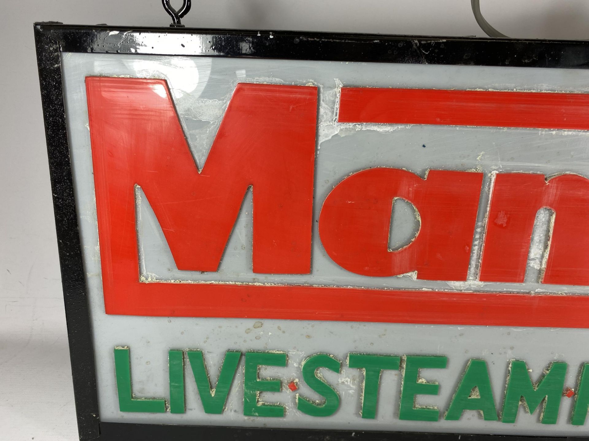 AN ILLUMINATED SIGN - MAMOD LIVE STEAM MODELS 31 X 66 CM - Image 2 of 5