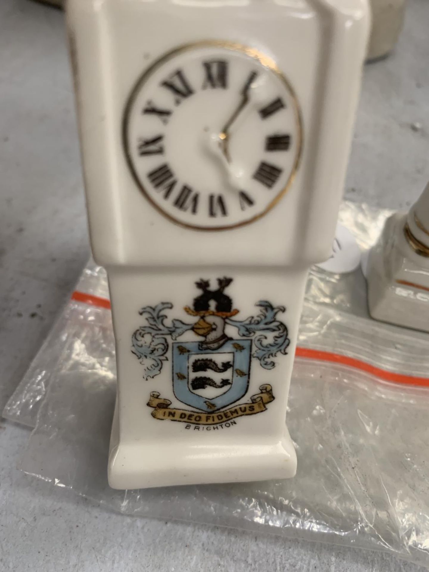 FOUR CRESTED WARE CLOCKS - Image 2 of 5