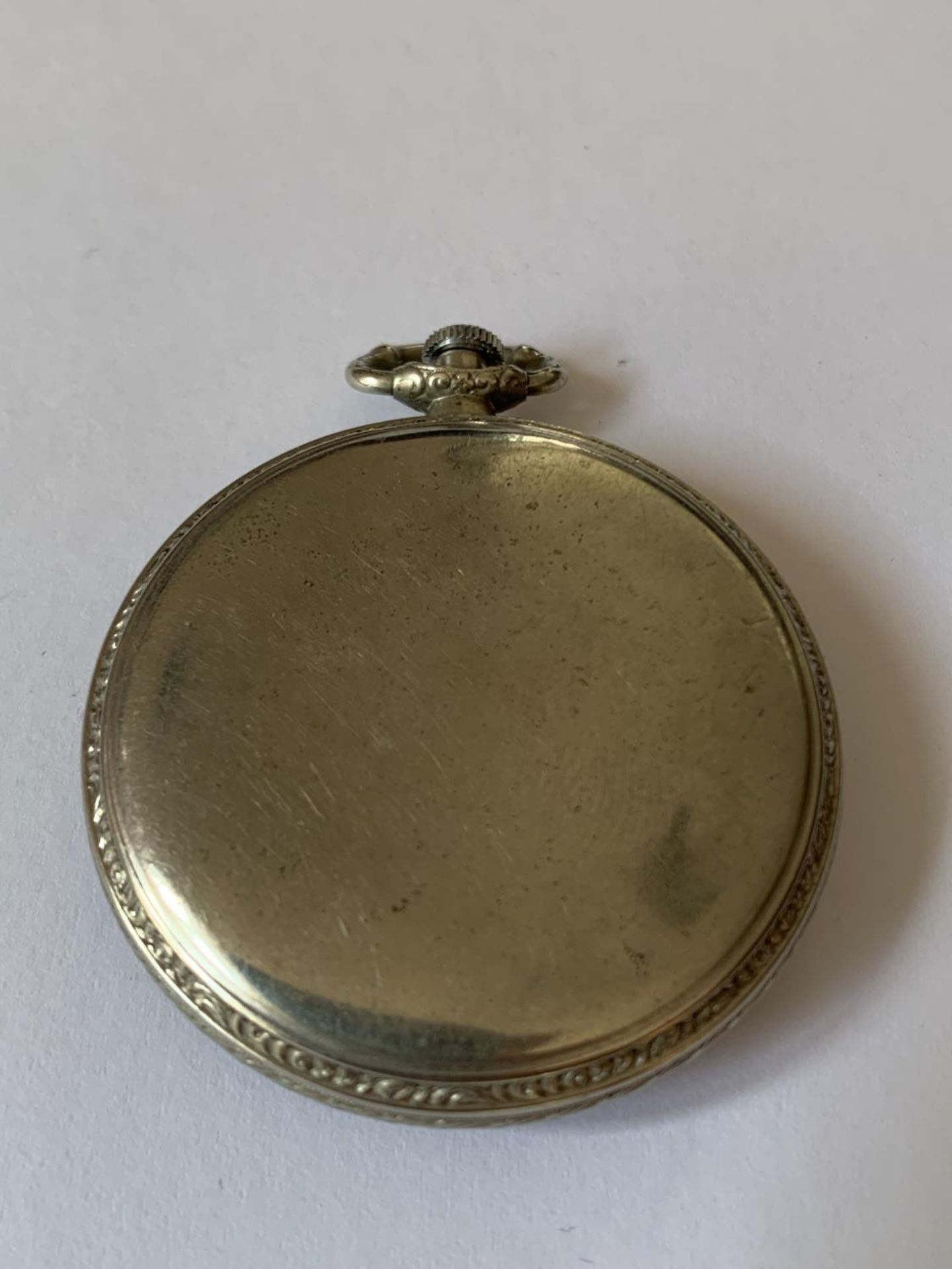 A SILVER ELGIN POCKET WATCH SEEN WORKING BUT NO WARRANTY - Image 2 of 3