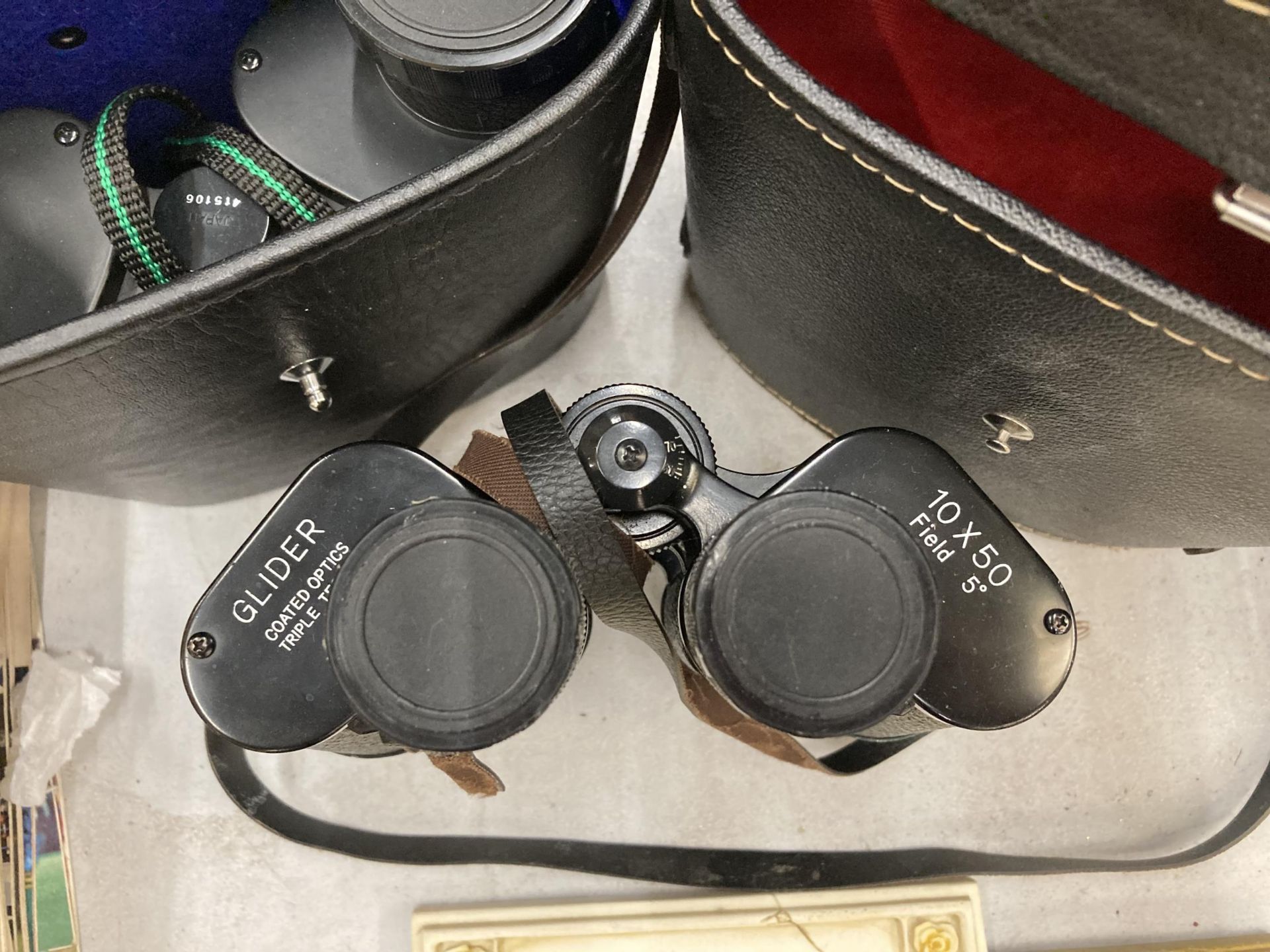 TWO PAIRS OF BINOCULARS IN CASES - GLIDER AND CHINON - Image 4 of 4