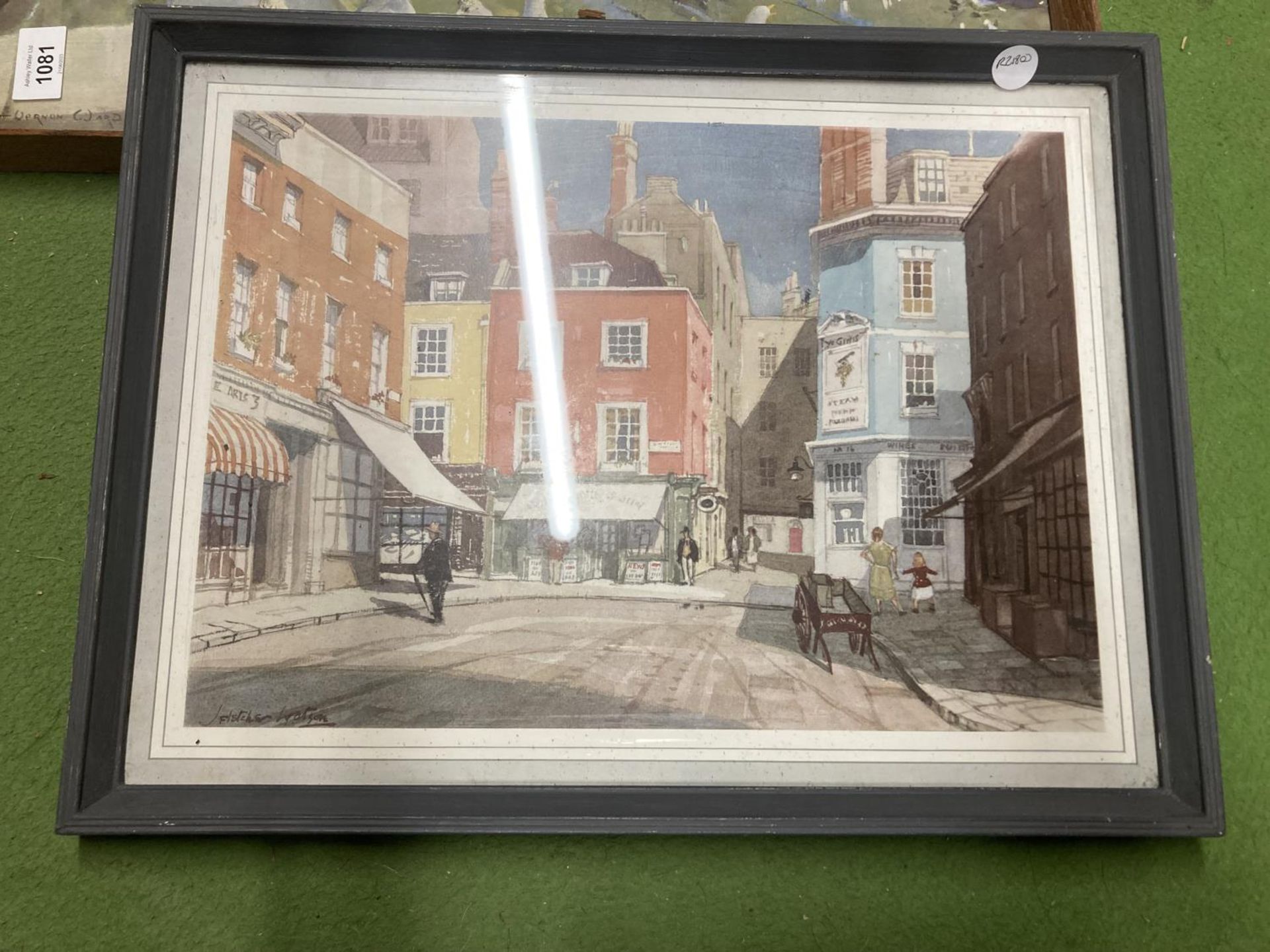 THREE VINTAGE PRINTS, VERNON WARD HARBOUR SCENE ETC - Image 3 of 4