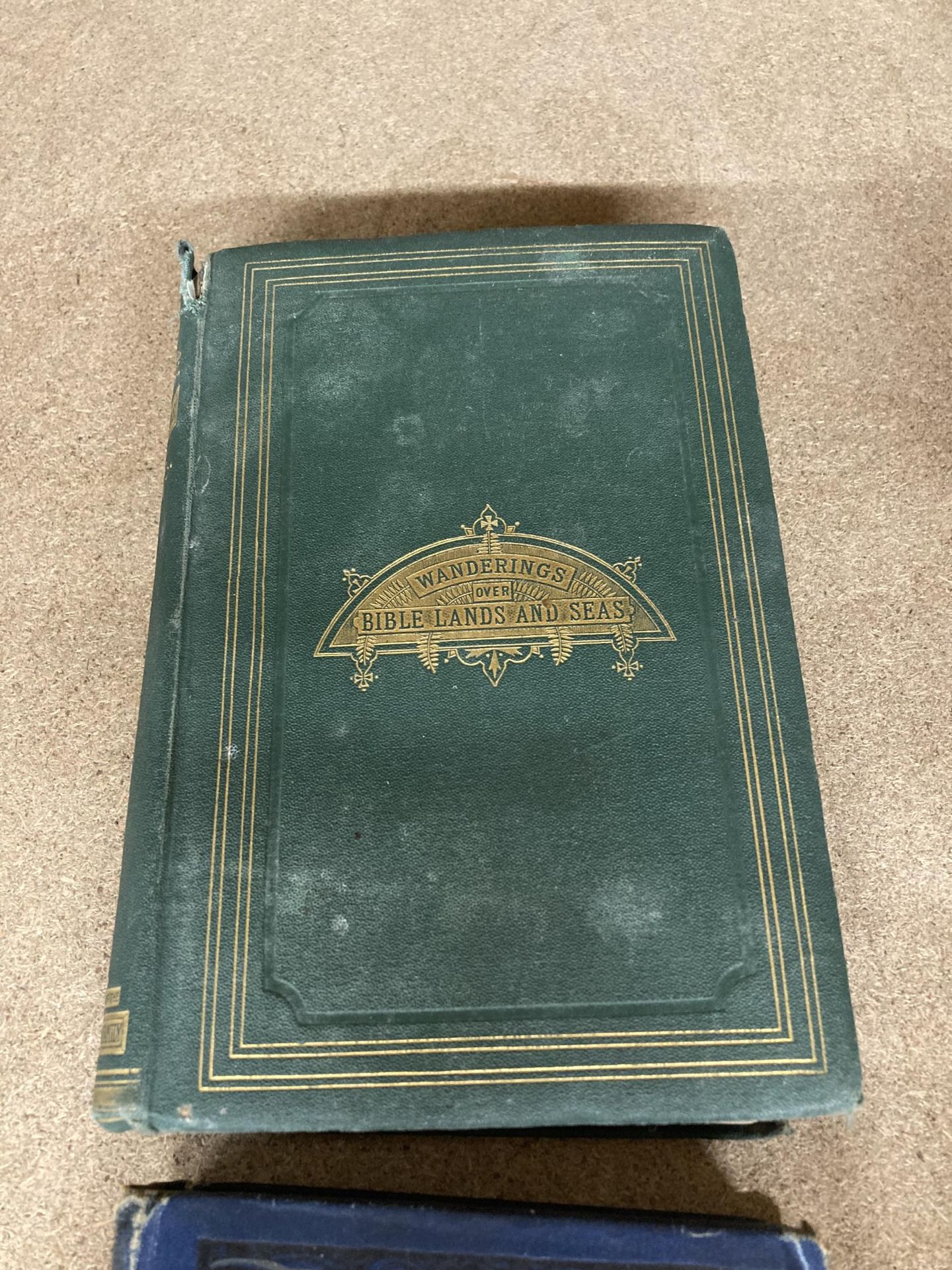 TWO ANTIQUE BOOKS, 'WANDERING OVER BIBLE LANDS AND SEA' PUBLISHED 1866 AND 'THE LOG BOOK OF A - Image 2 of 6