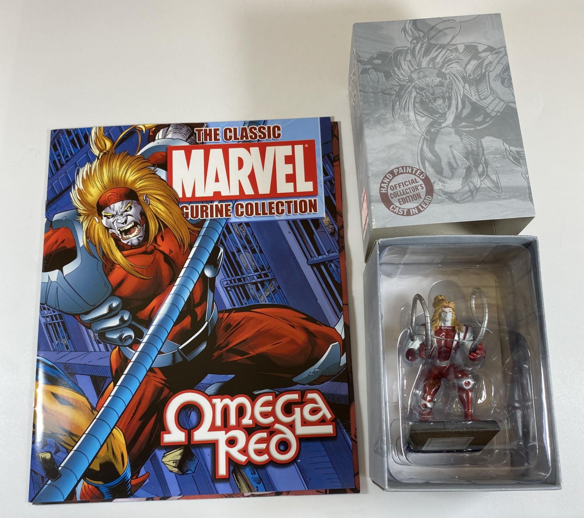 A BOXED THE CLASSIC MARVEL COLLECTION SPECIAL FIGURE - 'OMEGA RED' , WITH MAGAZINE