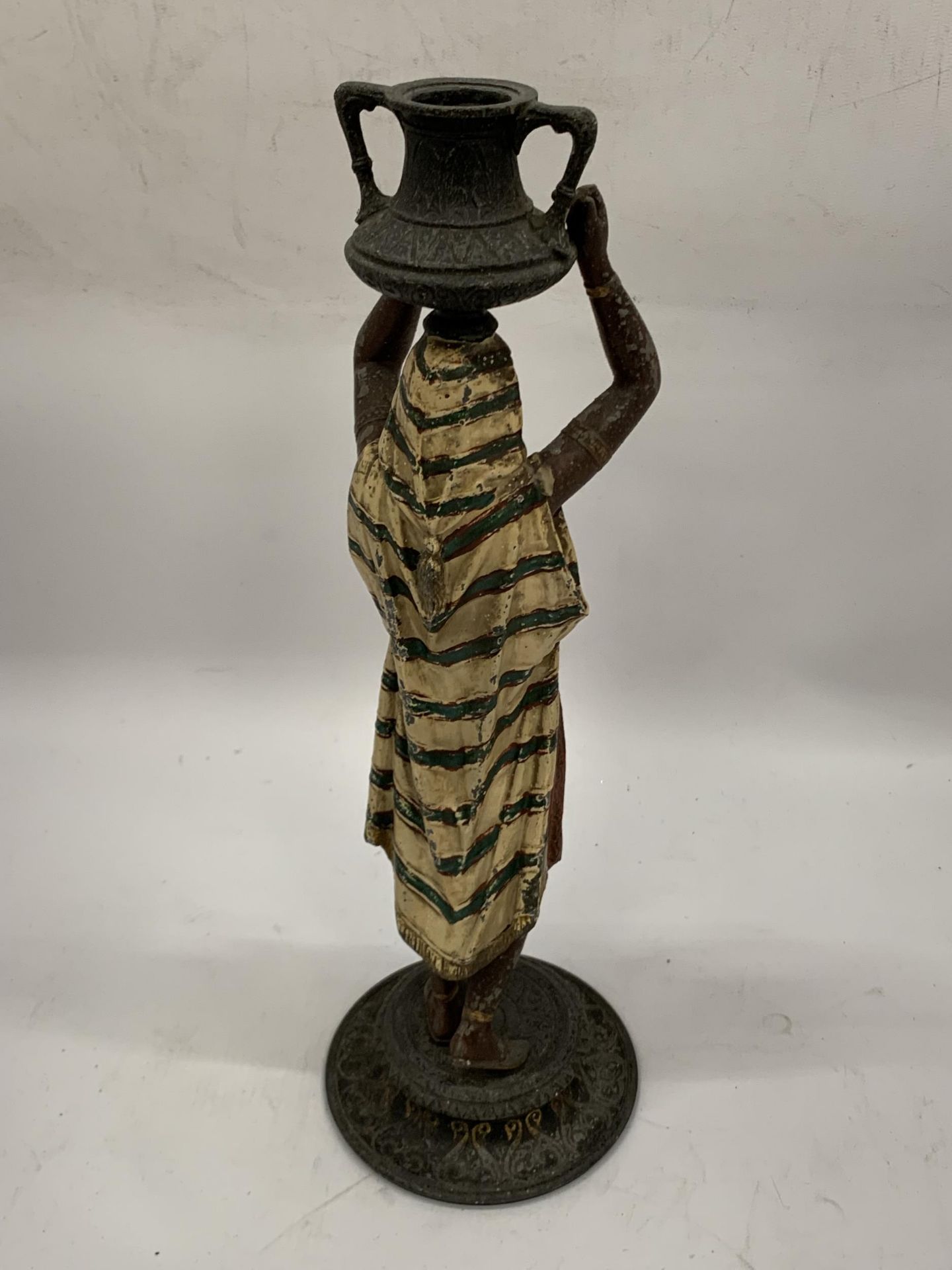 A COLD PAINTED AUSTRIAN FIGURE OF A WATER CARRIER, HEIGHT 37CM - Image 2 of 4