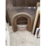 A CAST IRON FIRE SURROUND