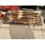AN ASSORTMENT OF VARIOUS WOODEN STAIR SPINDLES