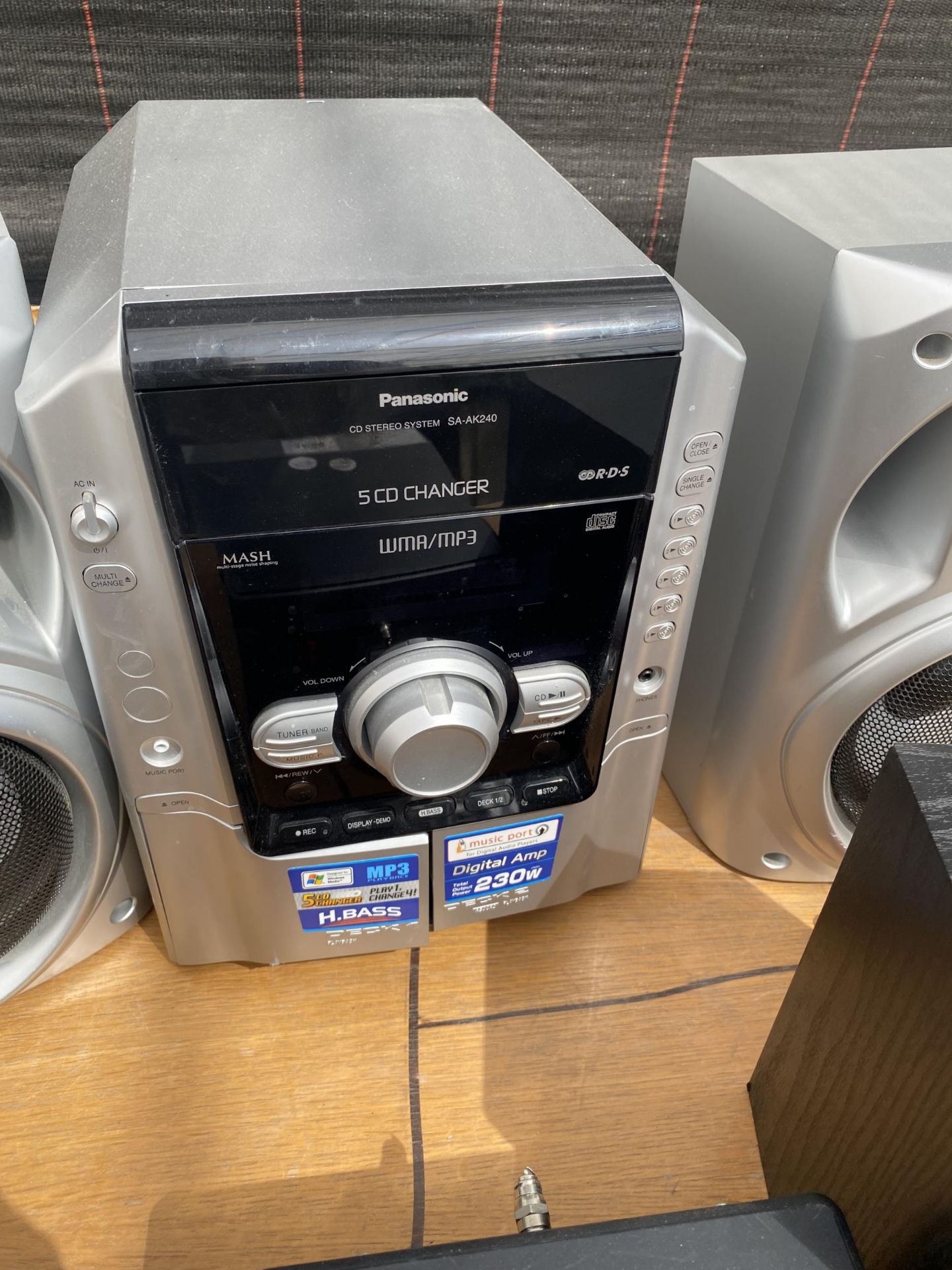 A PANASONIC 5 CD CHANGER STEREO SYSTEM AND A FURTHER PANASONIC STEREO SYSTEM BOTH WITH TWO SPEAKERS - Image 2 of 3
