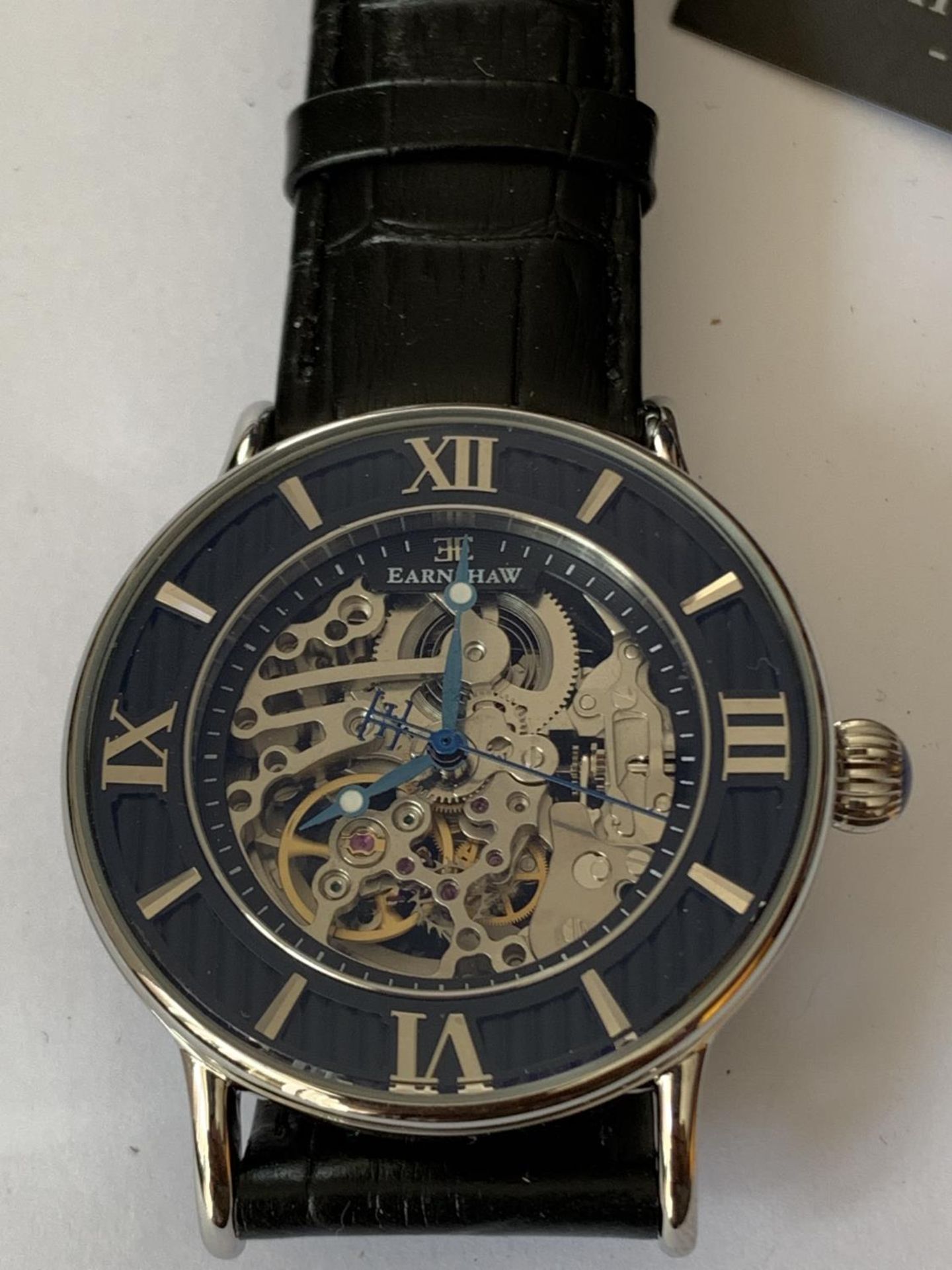 A GENTS EARNSHAW SKELETON AUTOMATIC WRISTWATCH - Image 2 of 3
