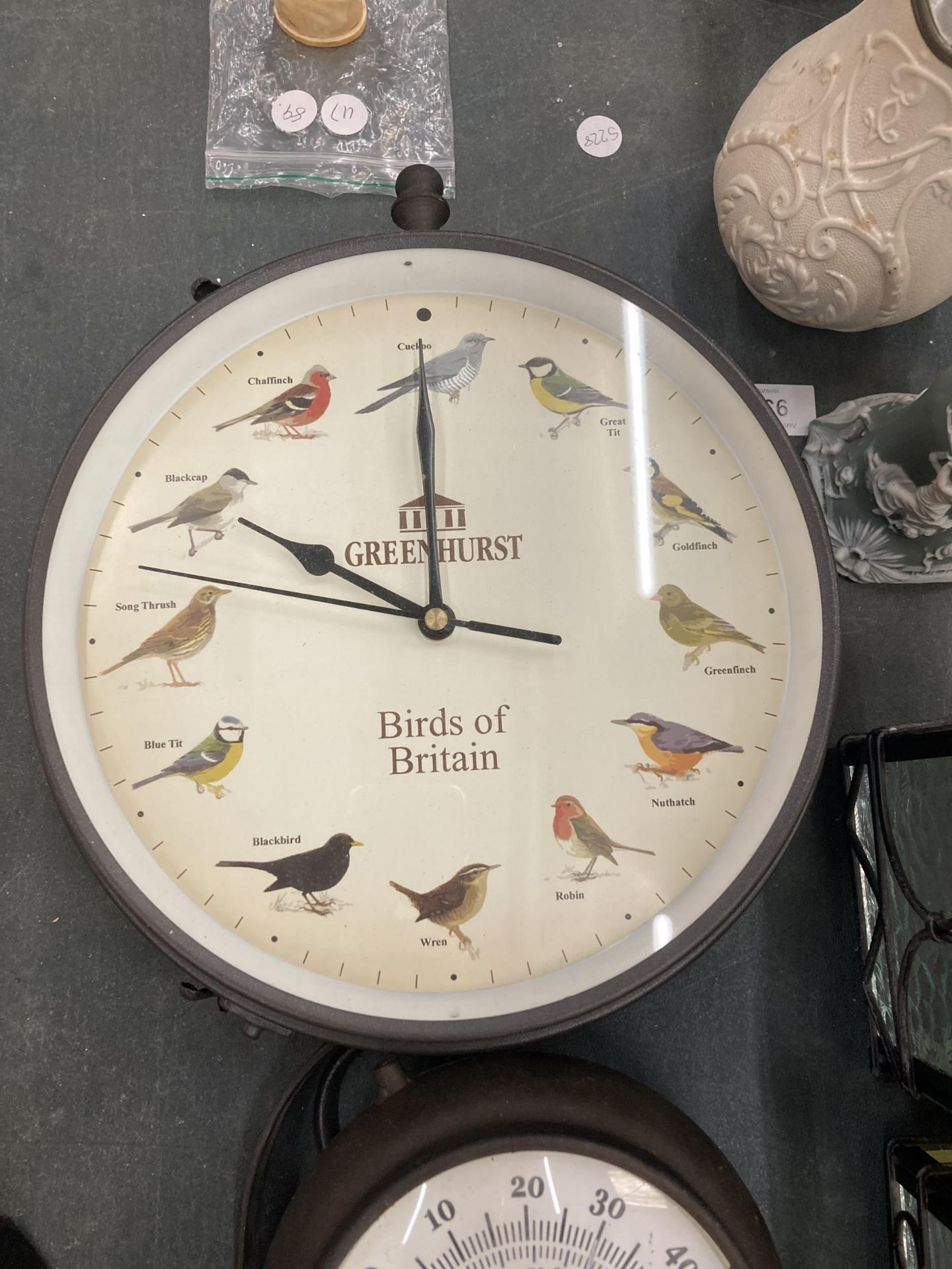 A GREENHURST BIRDS OF BRITAIN HANGING OUTDOOR CLOCK - Image 3 of 3