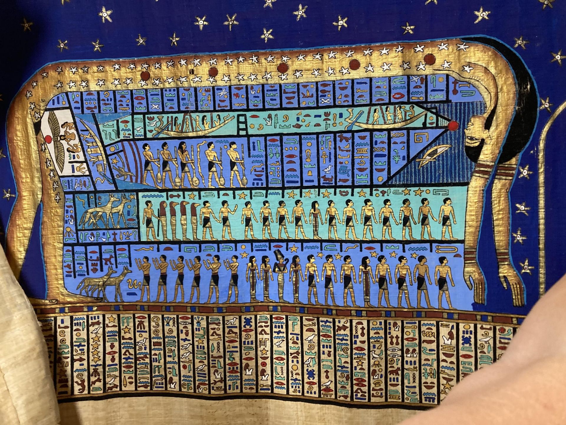TWO EGYPTIAN PRINTS ON PAPYRUS - Bild 2 aus 3