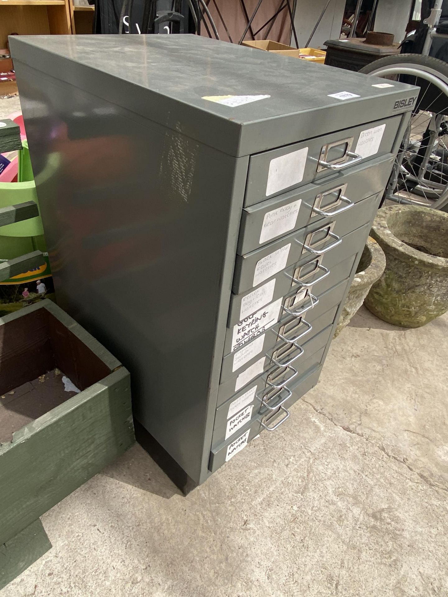 A BISLEY MINIATURE TEN DRAWER FILING CABINET - Image 2 of 5