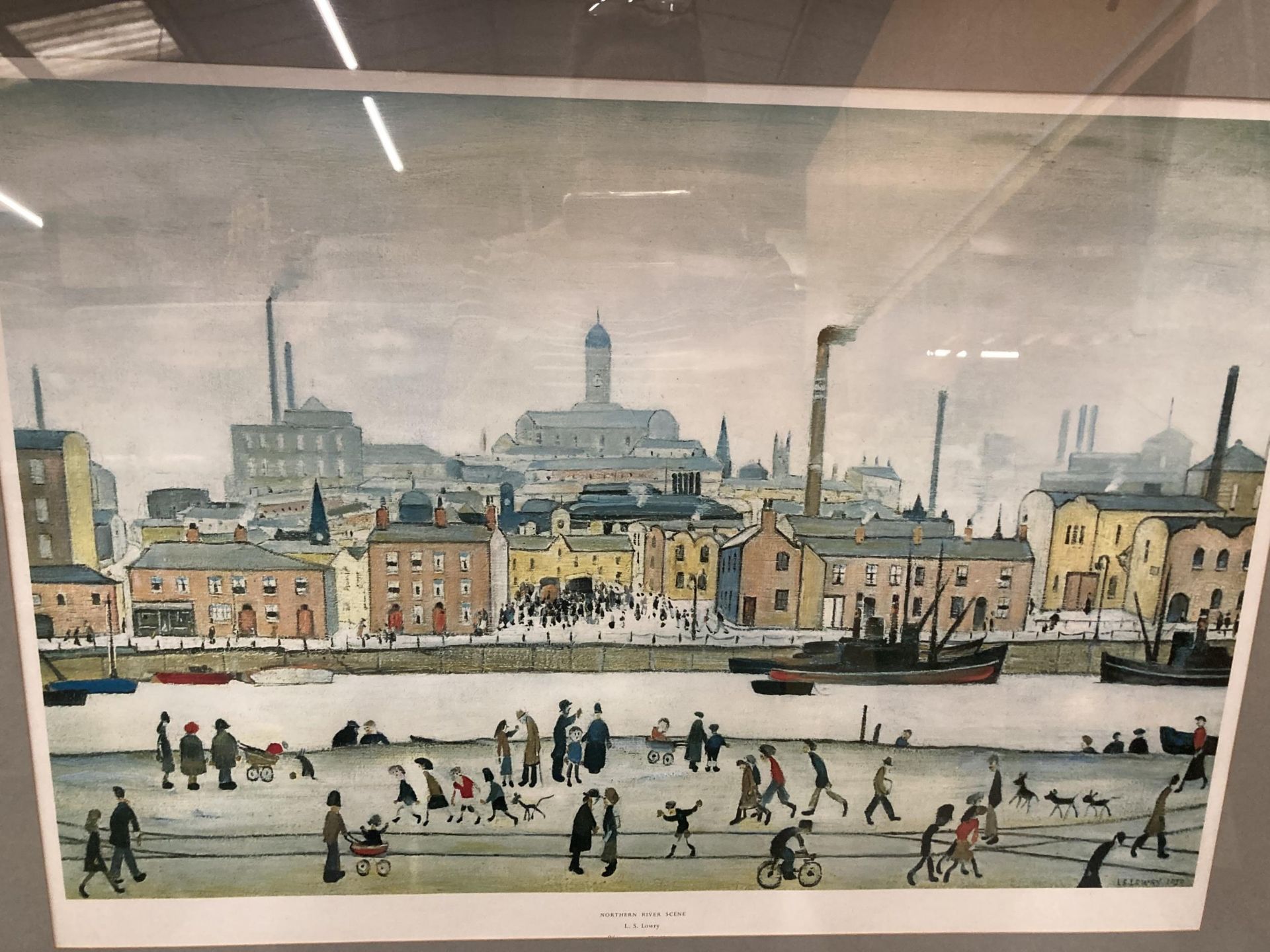 A FRAMED L.S LOWRY 'NORTHERN RIVER SCENE' PRINT - Bild 5 aus 5