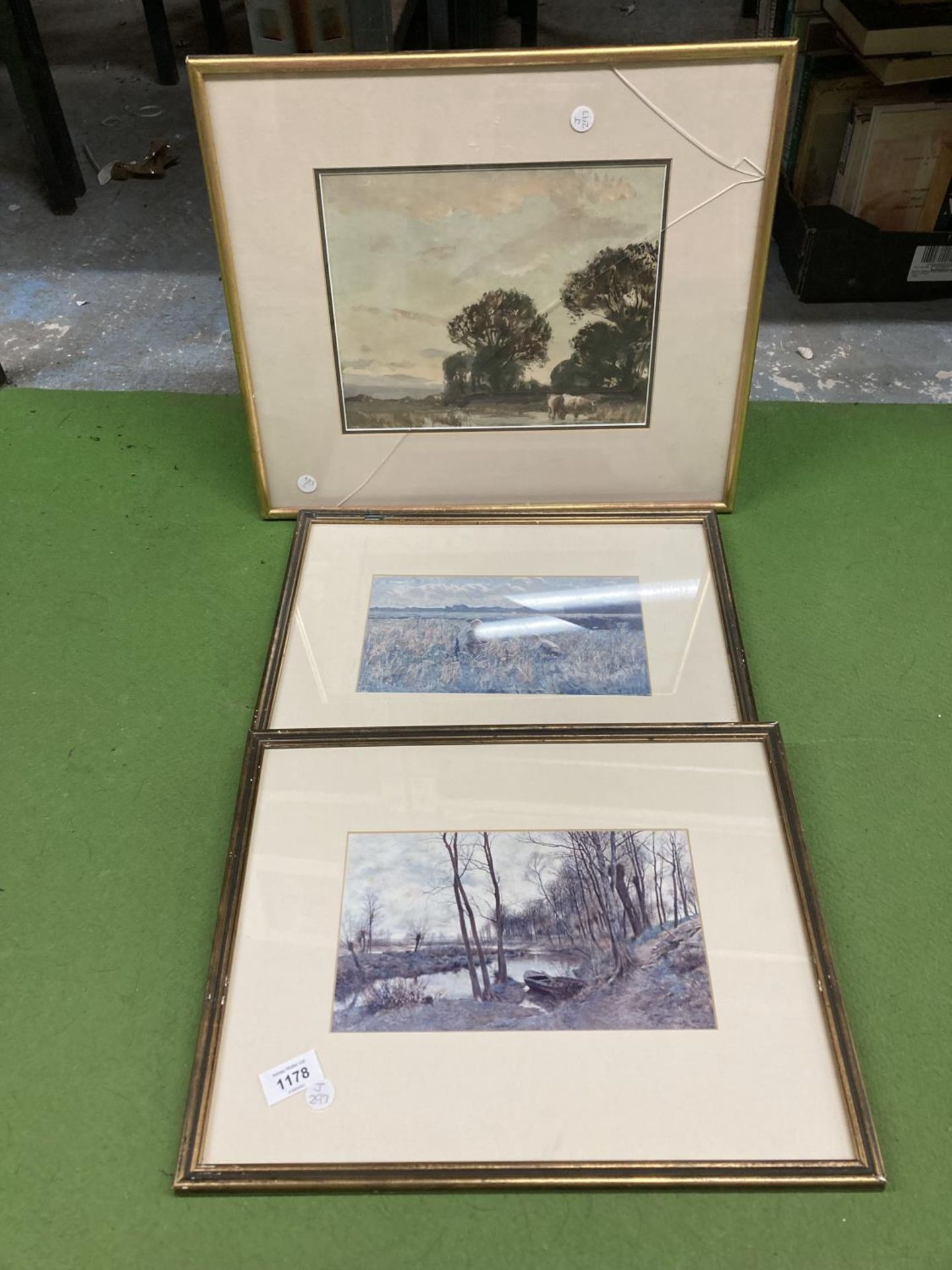 A GROUP OF THREE GILT FRAMED PRINTS