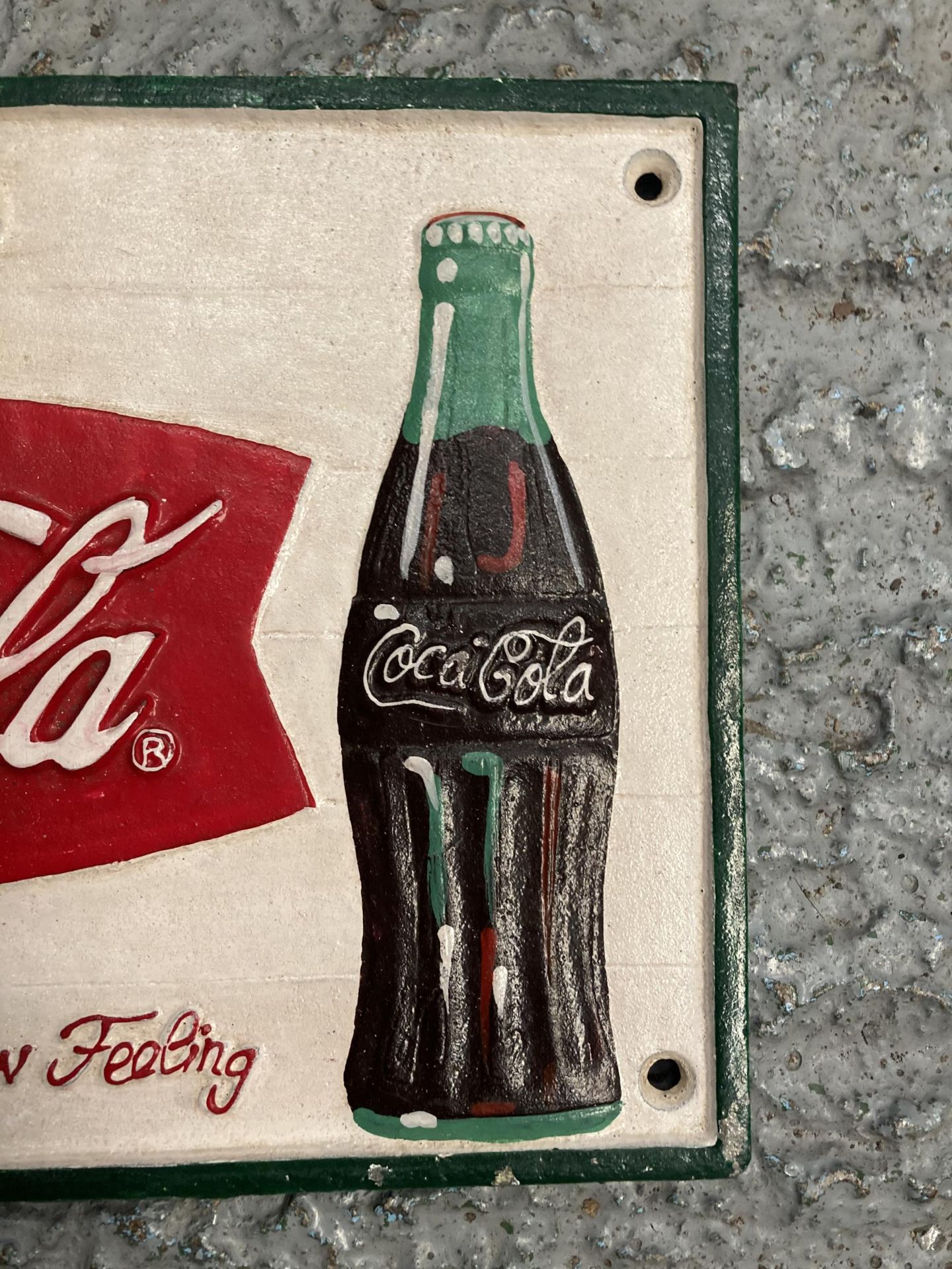 A CAST COCA COLA SIGN - Image 2 of 2