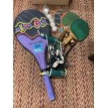 VARIOUS TABLE TENNIS AND TENNIS ITEMS