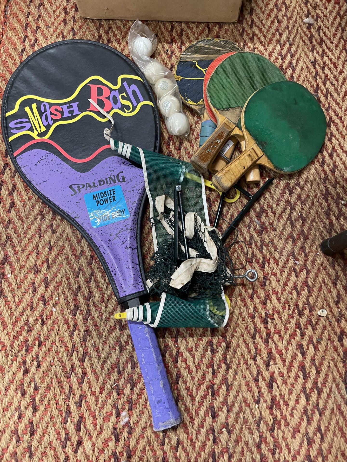 VARIOUS TABLE TENNIS AND TENNIS ITEMS