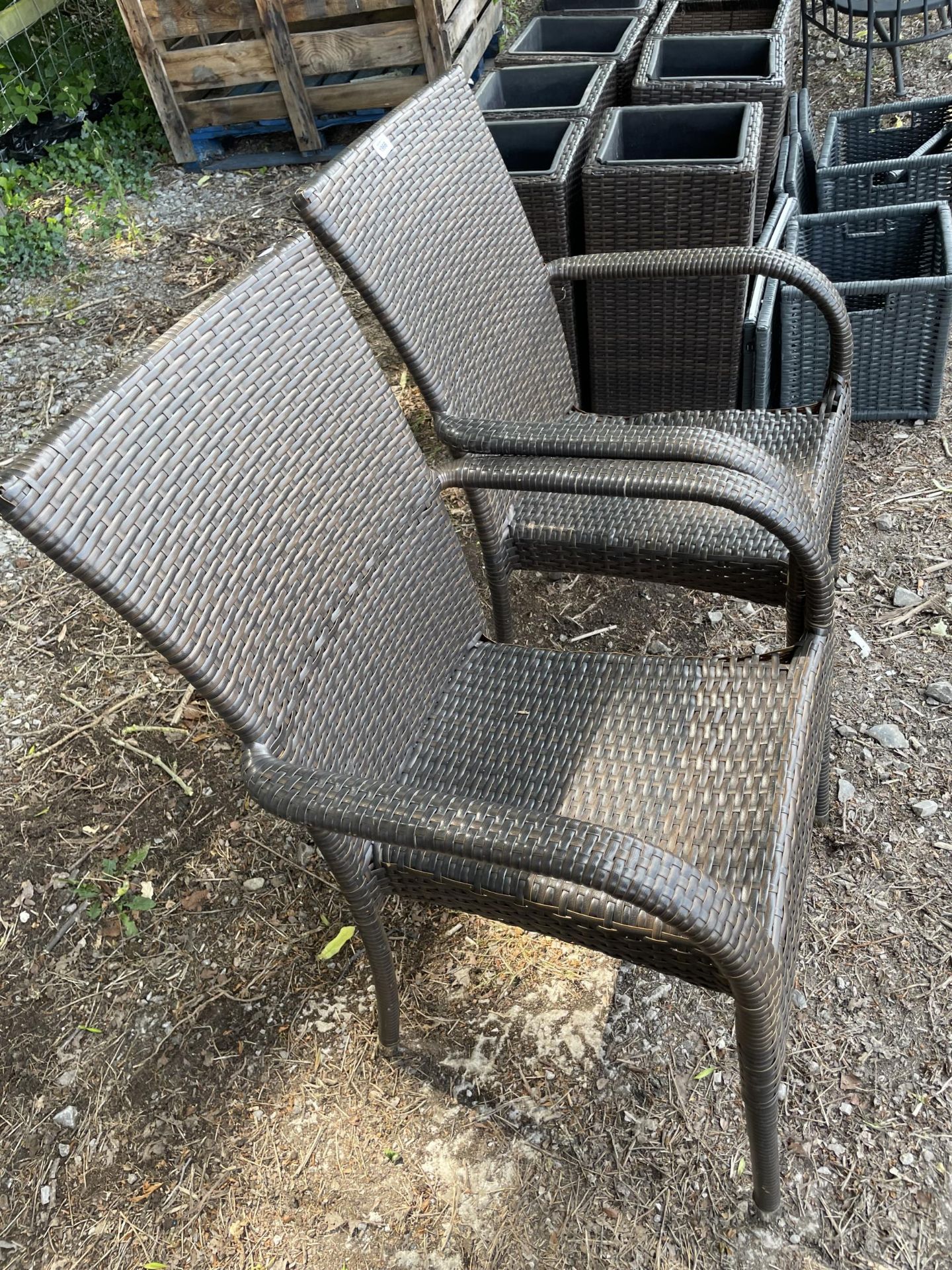 TWO RATTAN GARDEN CHAIRS - Bild 2 aus 2