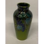 AN ANITA HARRIS HAND PAINTED AND SIGNED IN GOLD VINEYARD VASE