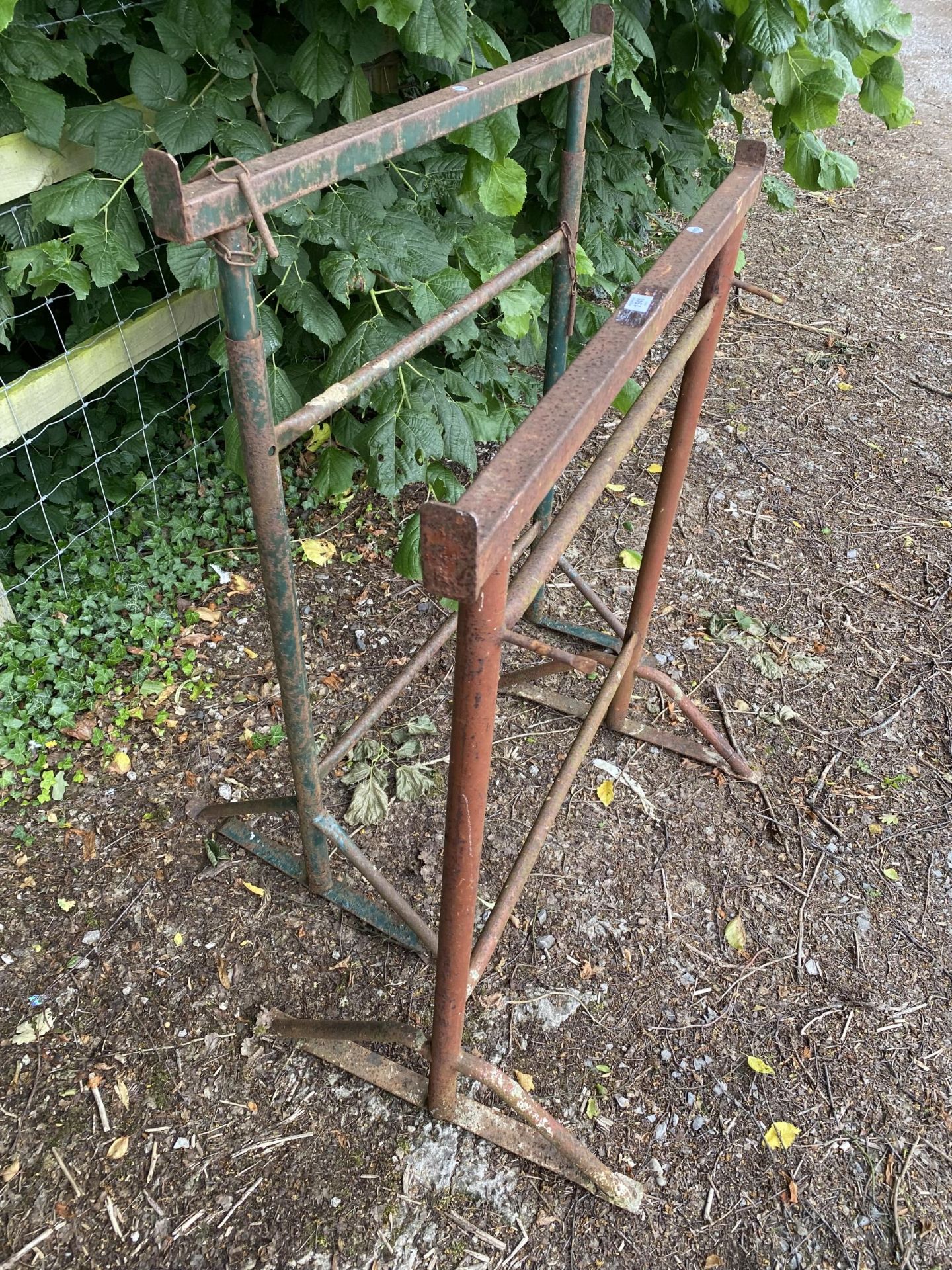 TWO METAL BUILDERS TRESTLES