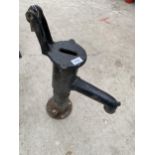 A SMALL DECORATIVE CAST IRON WELL PUMP A/F