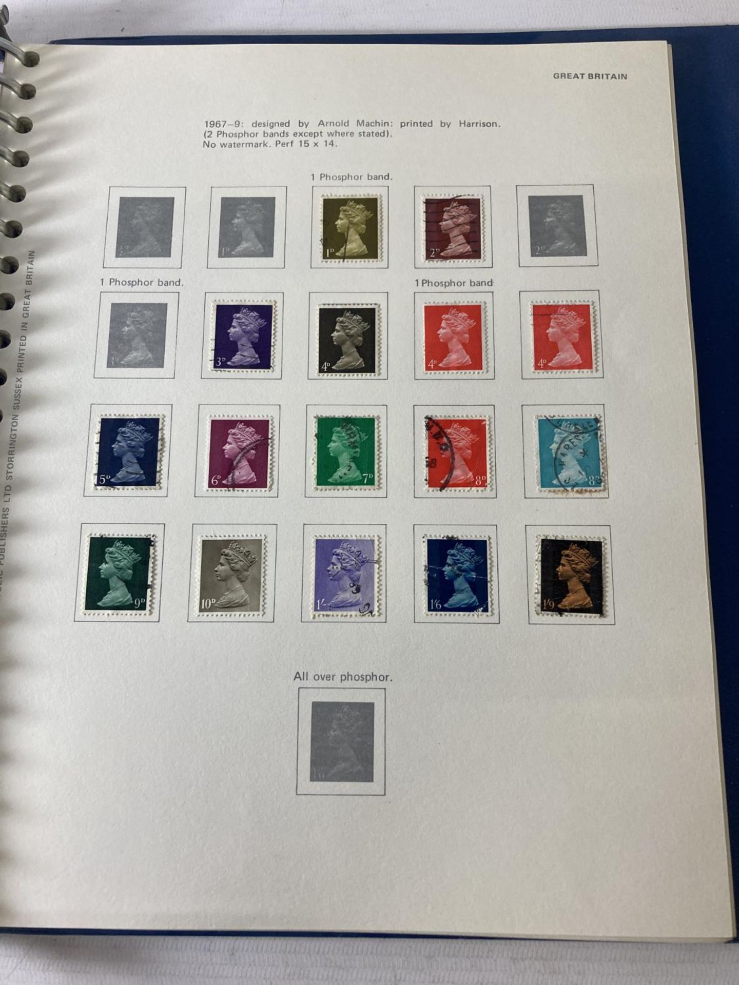 TWO BLUE STAMP ALBUMS CONTAINING STAMPS OF GREAT BRITAIN 1840 TO 1951 AND 1952 TO 1971 - Image 7 of 7