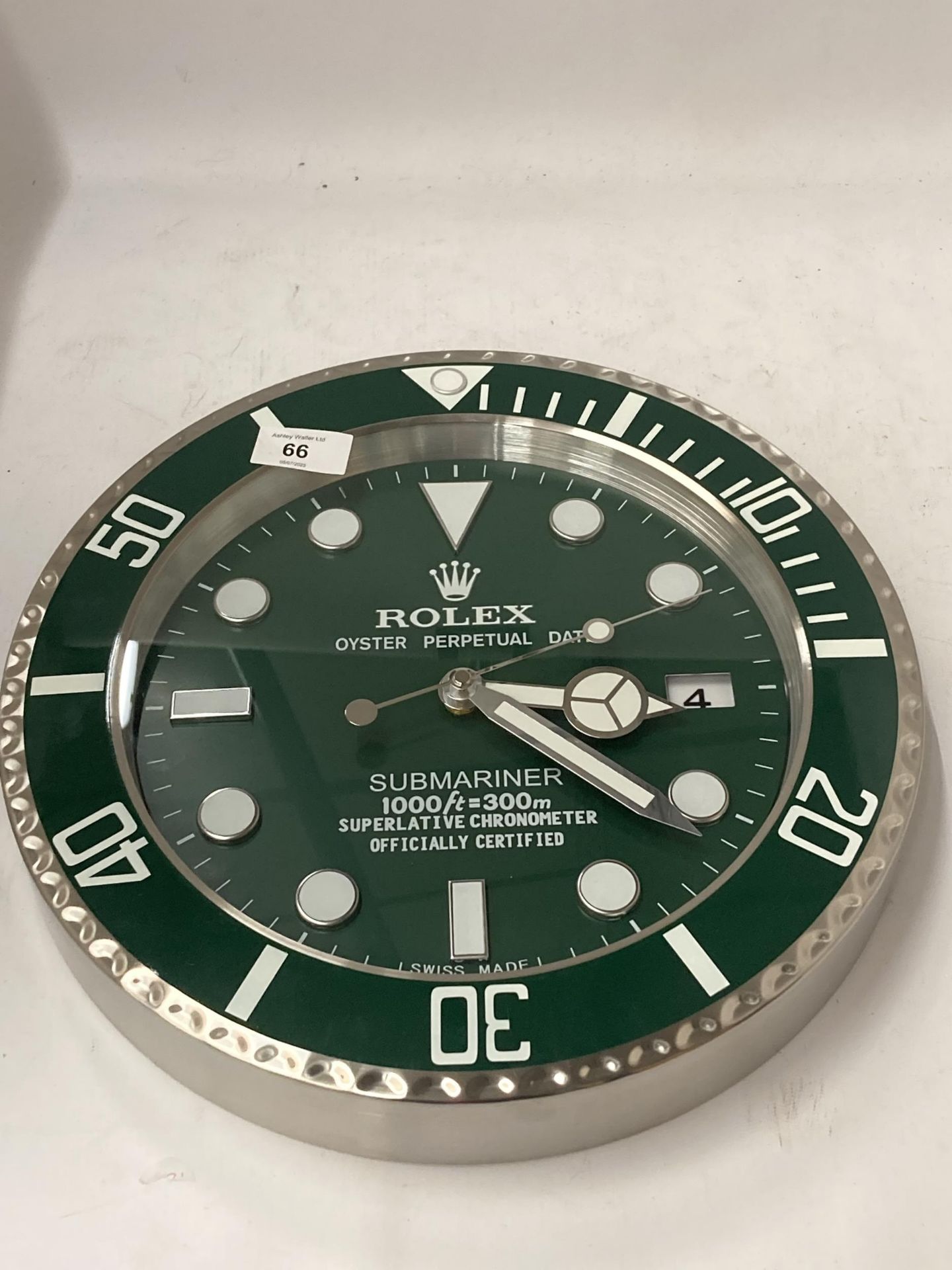 A DEALERS WALL CLOCK