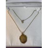 A SILVER NECKLACE WITH A HALLMARKED BIRMINGHAM SILVER DANCE MEDAL IN A PRESENTATION BOX
