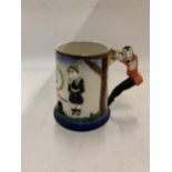 A RARE CARLTON WARE VINTAGE BASS BREWERS DEVIL TANKARD