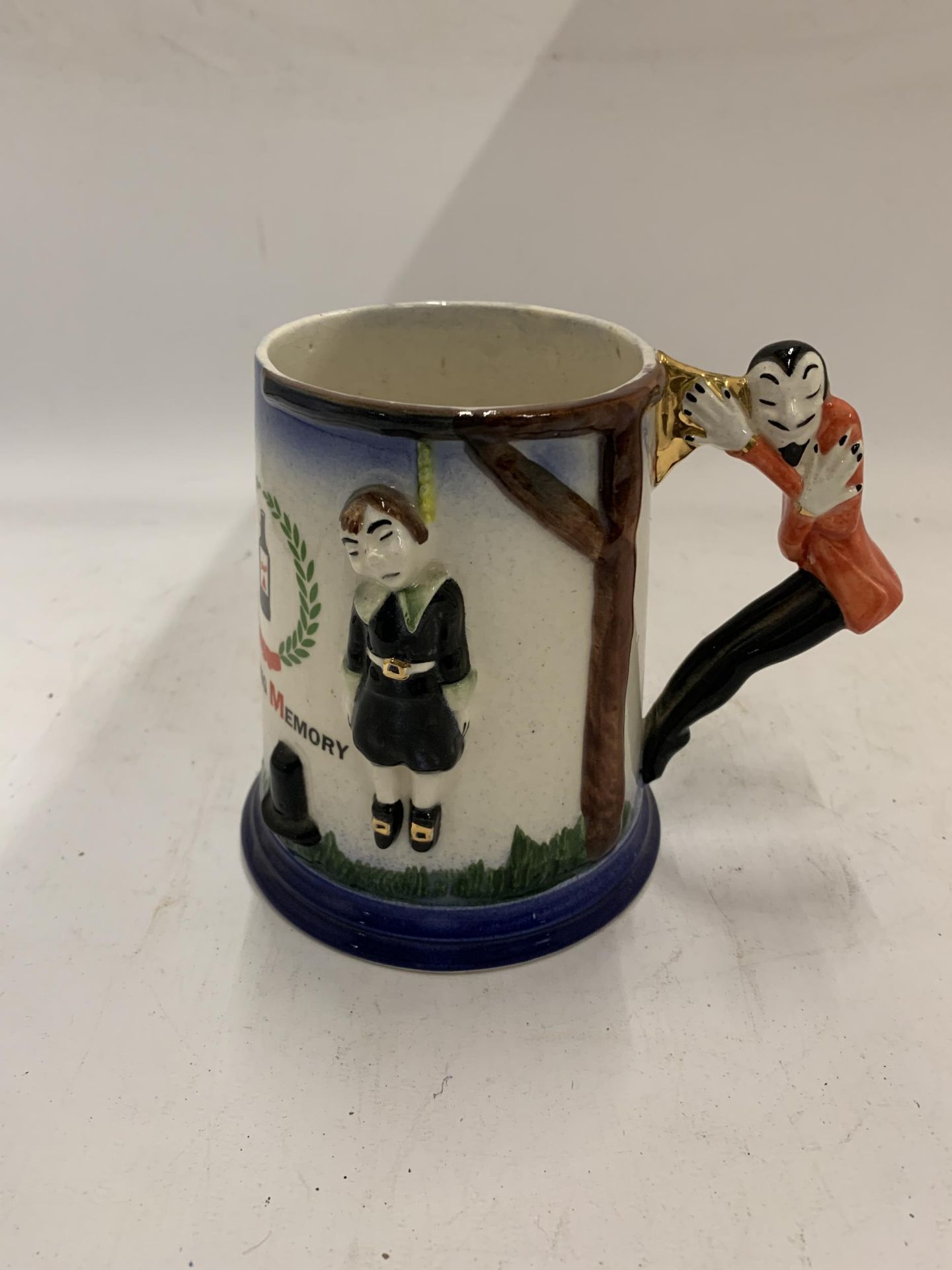 A RARE CARLTON WARE VINTAGE BASS BREWERS DEVIL TANKARD