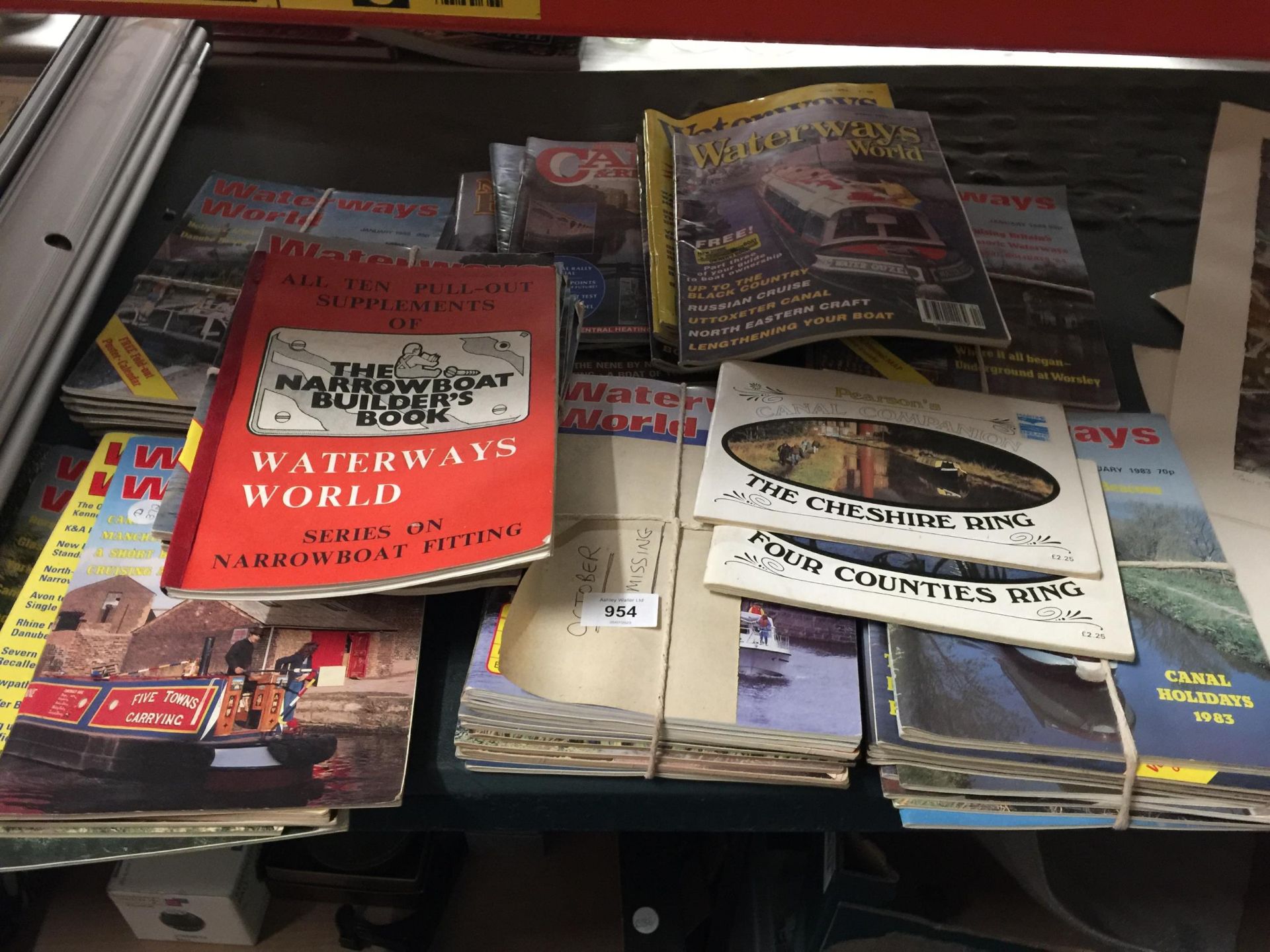 A LARGE QUANTITY OF 'WATERWAYS WORLD' MAGAZINE FROM THE 1980'S