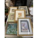 A MIXED LOT OF FRAMED PRINTS TO INCLUDE FAIRY EXAMPLES ETC