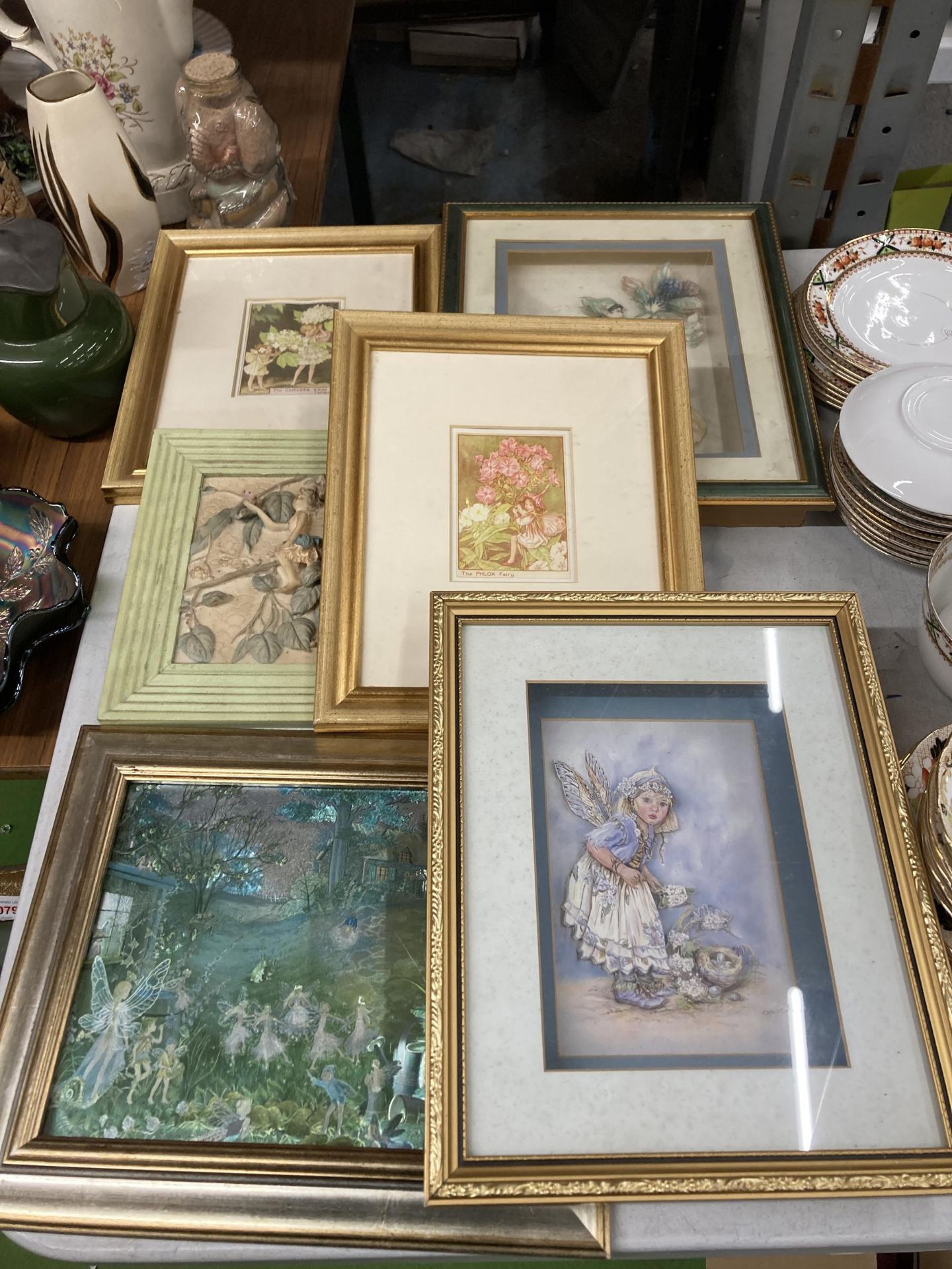 A MIXED LOT OF FRAMED PRINTS TO INCLUDE FAIRY EXAMPLES ETC