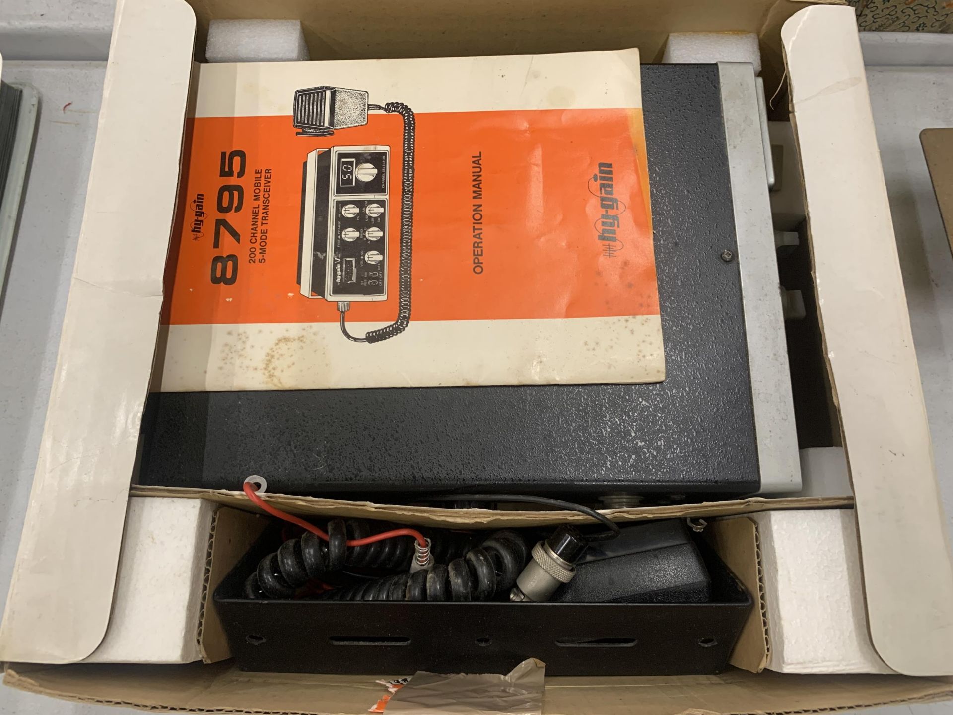 A HY-GAIN 8795 200 CHANNEL MOBILE 5-MODE TRANSCEIVER WITH ORIGINAL BOX AND OPERATION MANUAL - Image 2 of 3