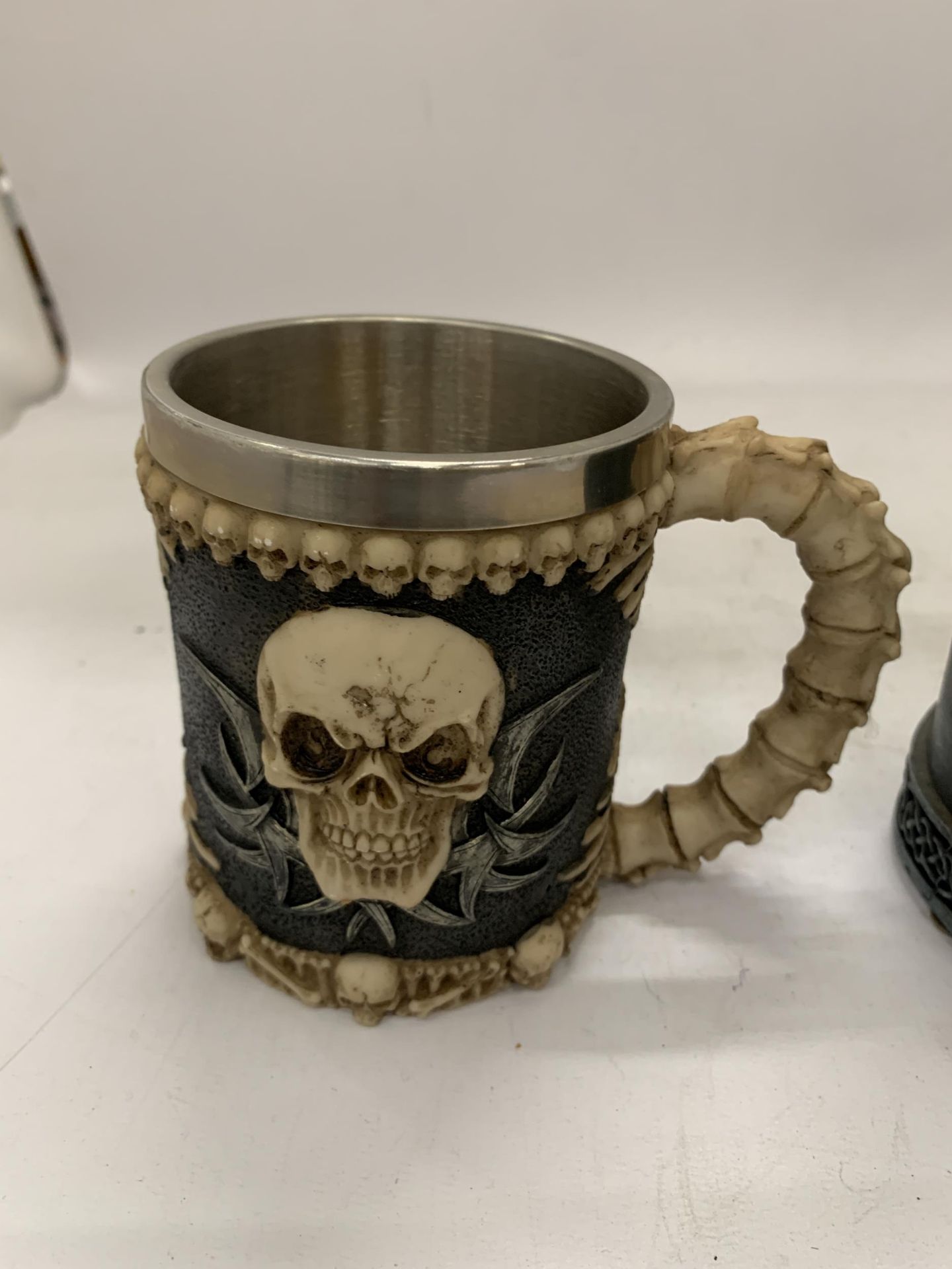 TWO GOTHIC STYLE TANKARDS - Image 3 of 3