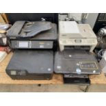 AN ASSORTMENT OF PRINTERS TO INCLUDE EPSON AND HP ETC