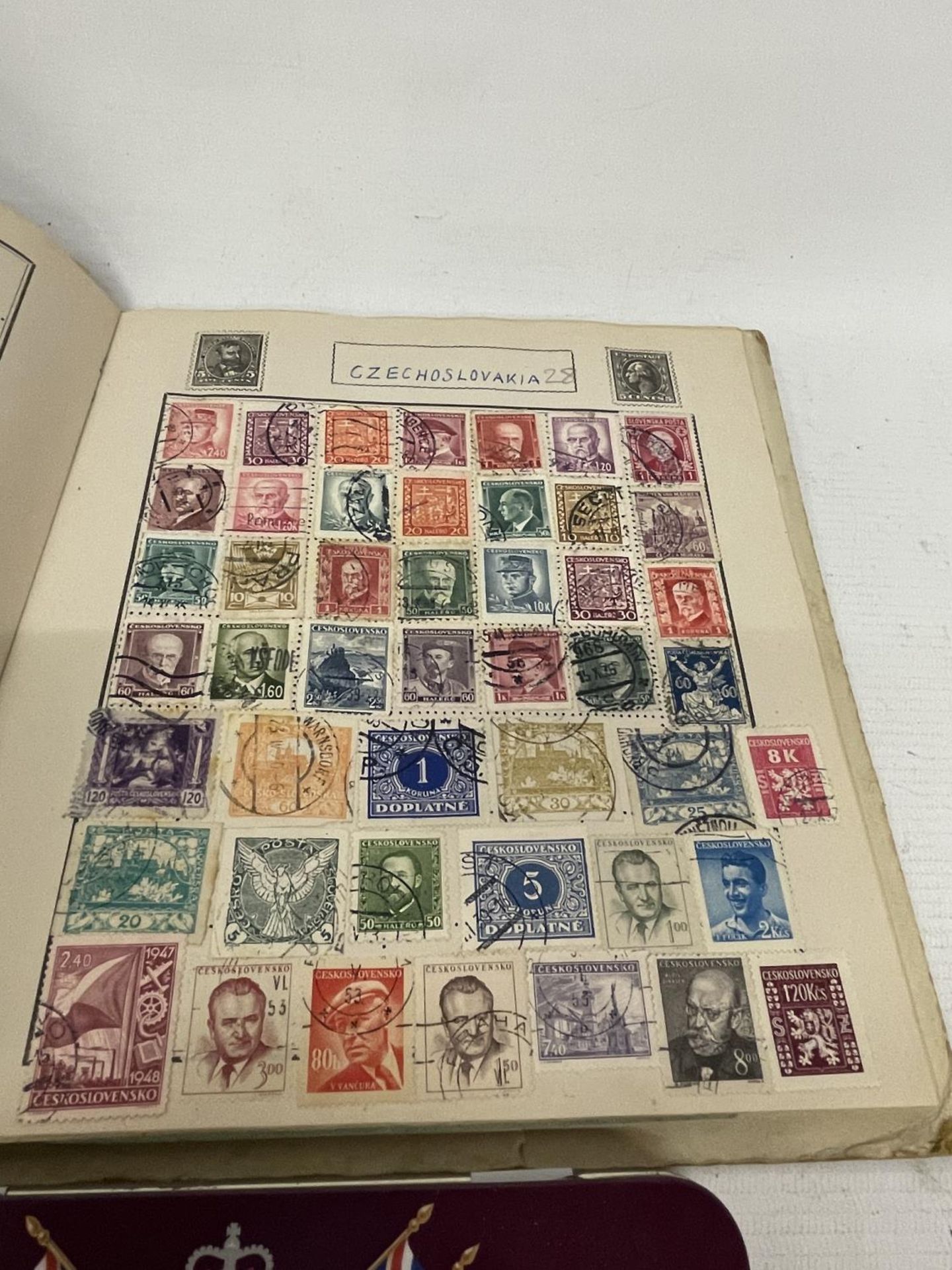 ONE HUNDRED AND FIFTY TWO 10P NATIONAL TRANSPORT TOKENS, A STAMP ALBUM WITH STAMPS FROM 55 - Image 4 of 5