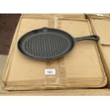 APPROXIMATELY TEN AS NEW AND BOXED CAST IRON SKILLET PANS