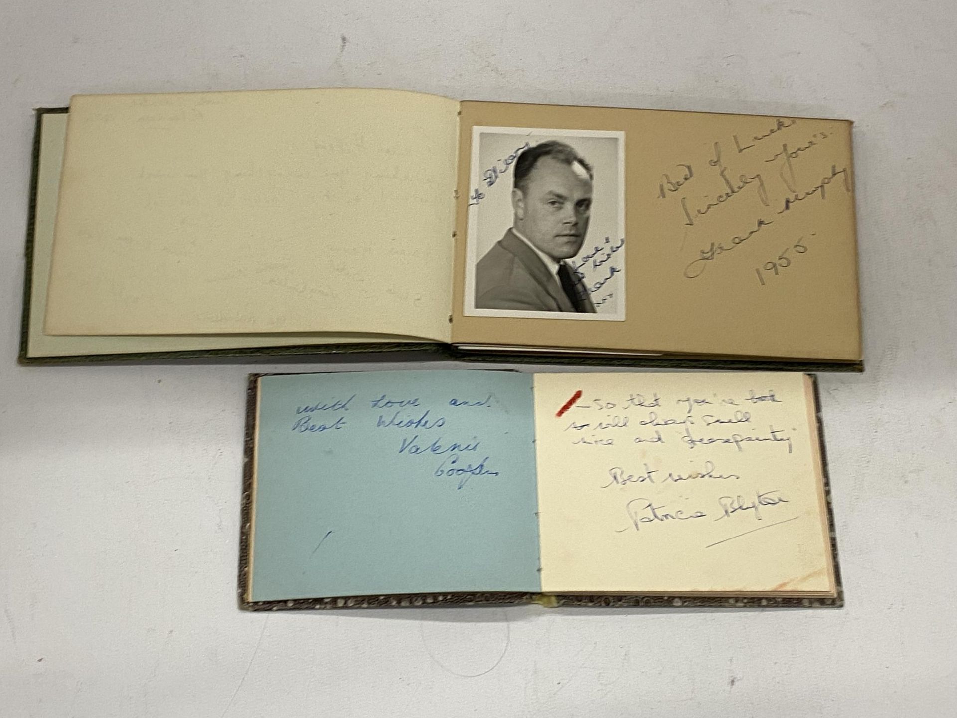 A 1940'S HAND SIGNED AUTOGRAPH BOOK OF ACTORS AND MUSICIANS, OBTAINED BY A BBC FILM MAKER, TO - Image 2 of 4