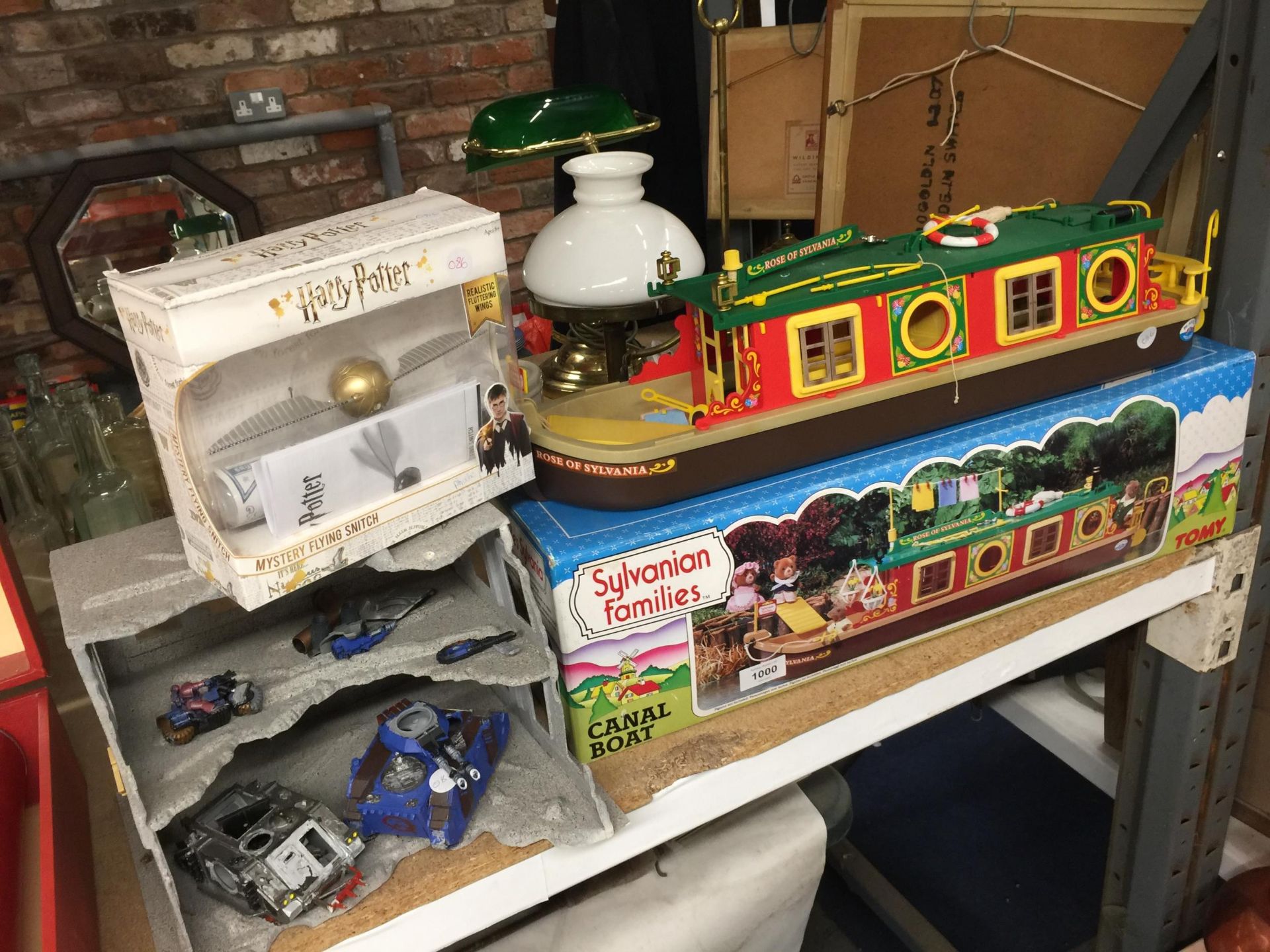 A SYLVANIAN FAMILIES CANAL BOAT IN BOX, AS NEW HARRY POTTER MYSTERY FLYING SNITCH AND A WARHAMMER - Image 4 of 4