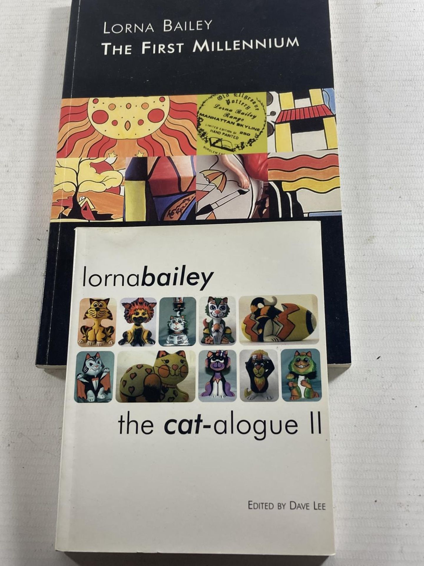 TWO LORNA BAILEY BOOKS, 'THE CAT-ALOGUE II' AND 'THE FIRST MILLENNIUM'