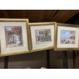 A GROUP OF THREE GILT FRAMED PRINTS